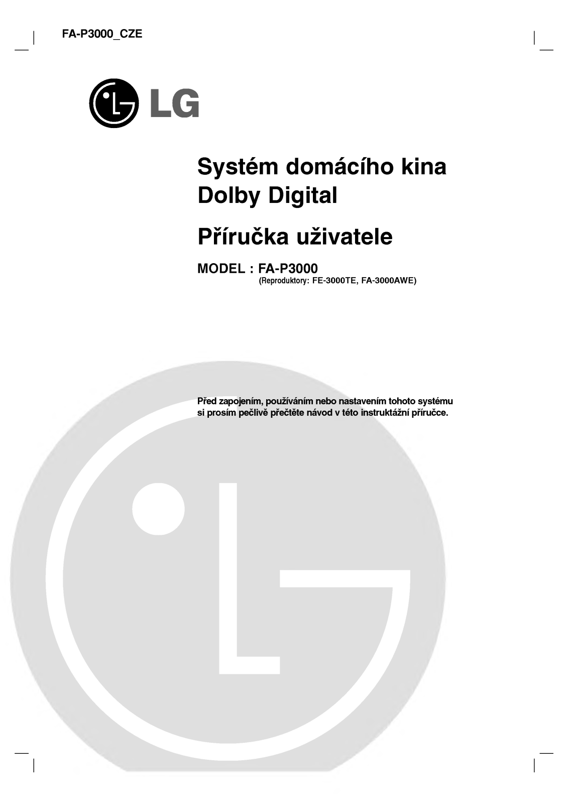 Lg FA-3000 User Manual