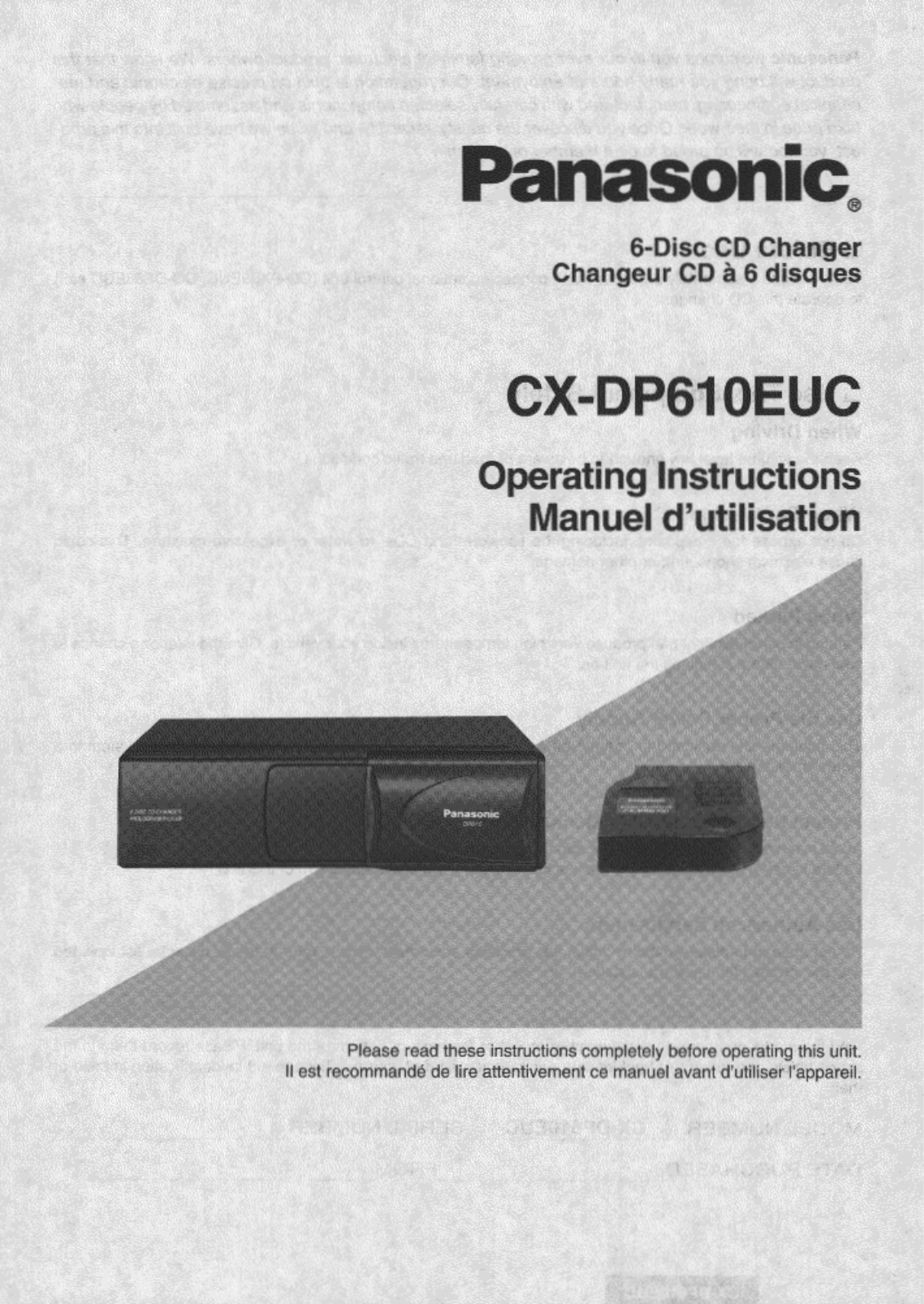 Panasonic CXDP610EUC User Manual
