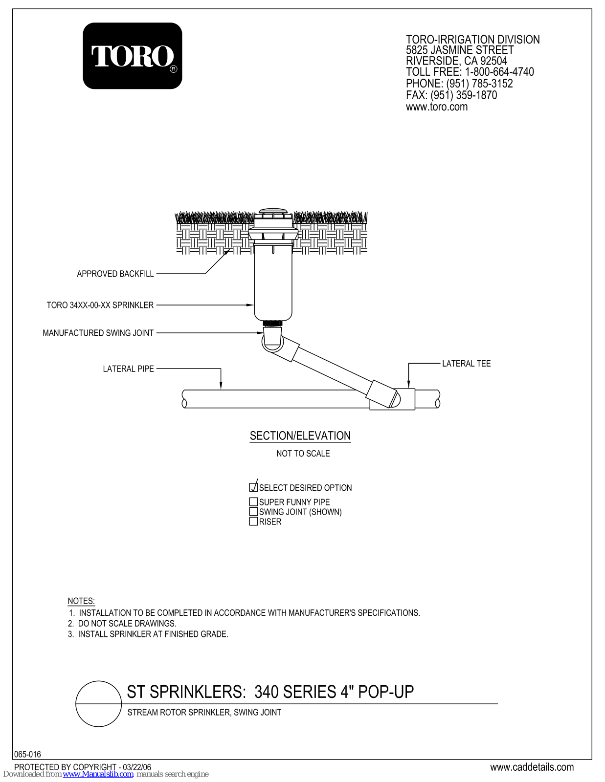 Toro 340 Series Brochure