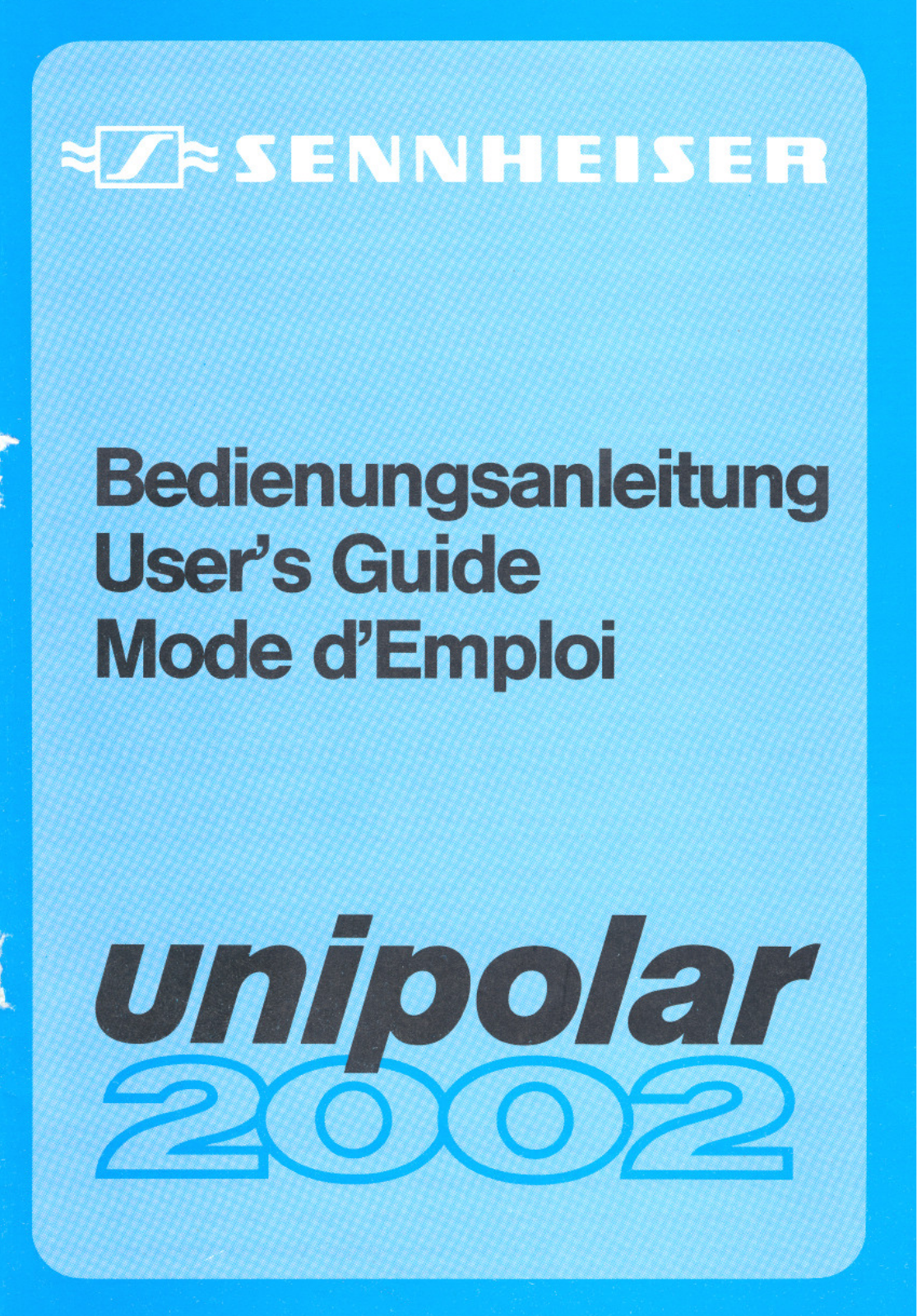 Sennheiser 2002 User Manual - ManualMachine.com