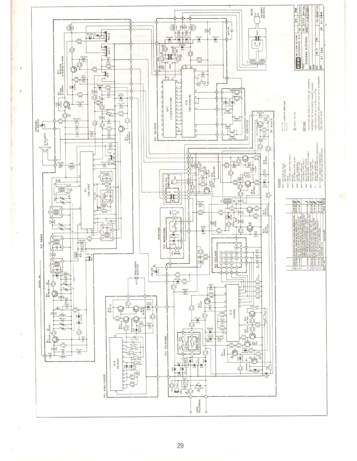 CCE RT-350 Schematic