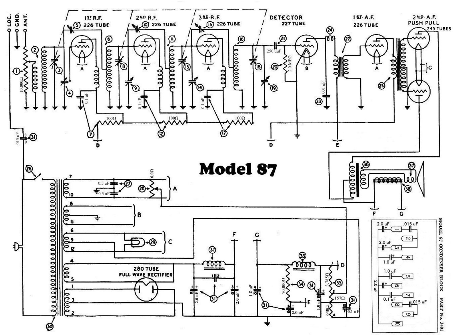 Philco 87 schematic