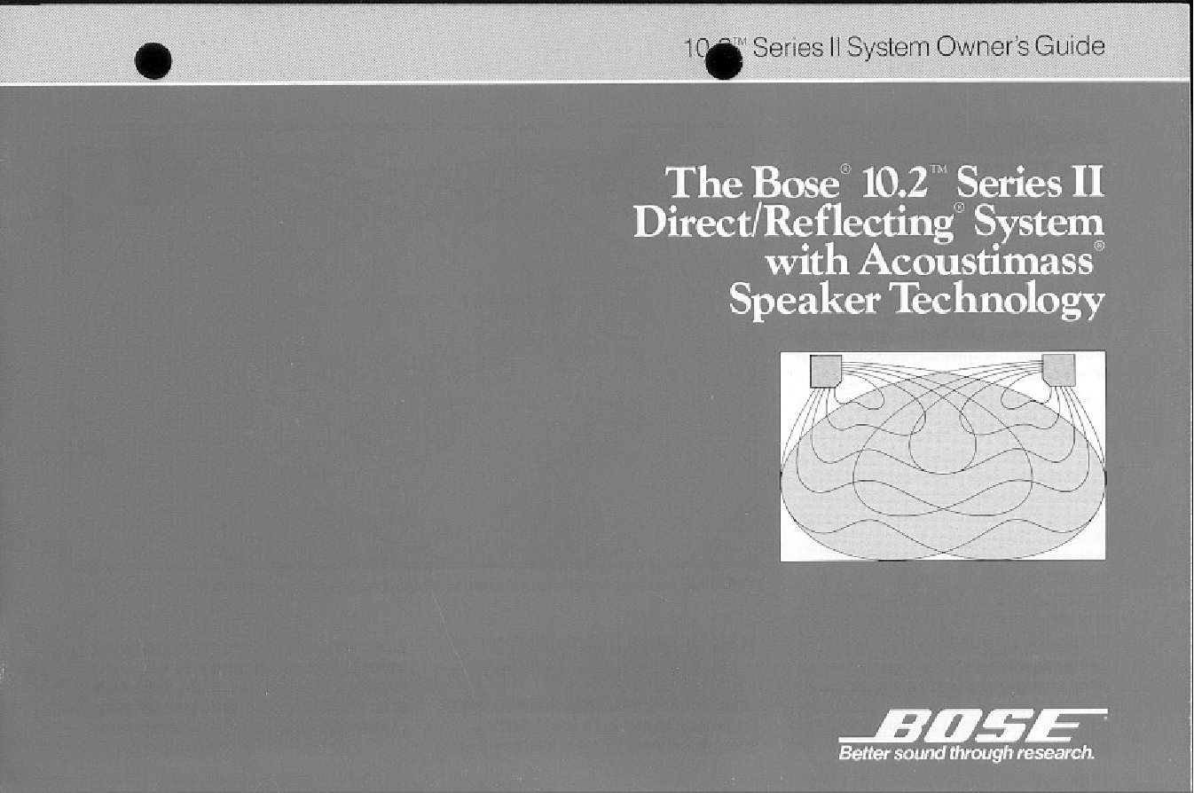 Bose 10.2II Owner Manual