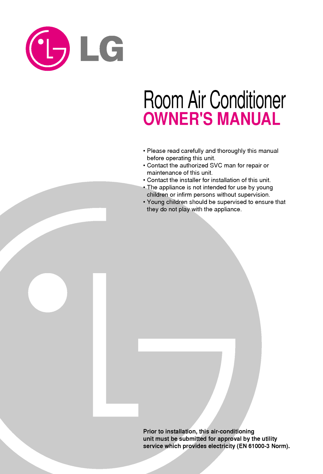 LG LSK244V-3, LSK182V-3 User Manual