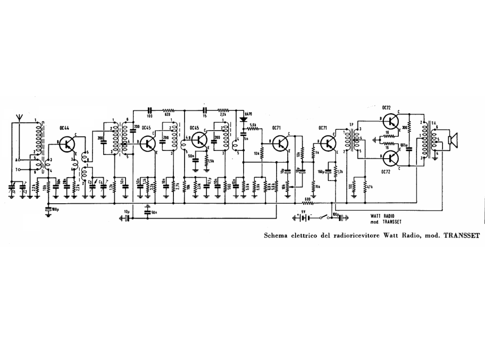 Watt Radio transset schematic