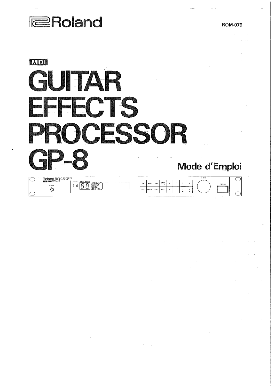 Roland GP-8 User Manual