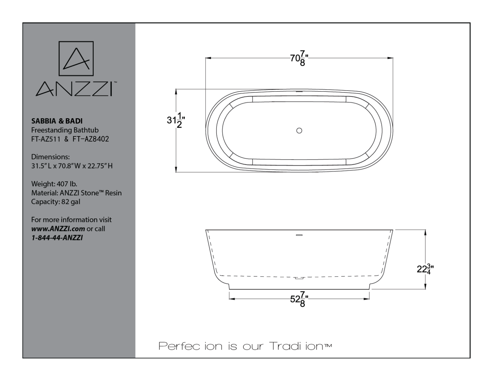 ANZZI BCYN1406 Dimensions - ManualMachine.com
