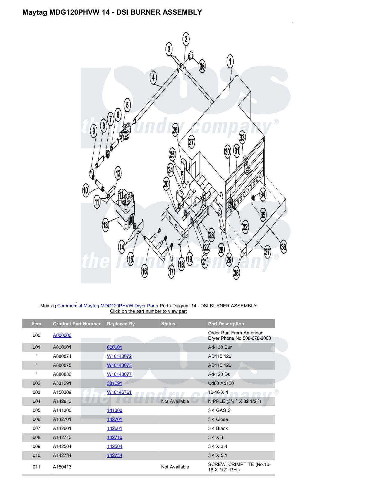 Maytag MDG120PHVW Parts Diagram