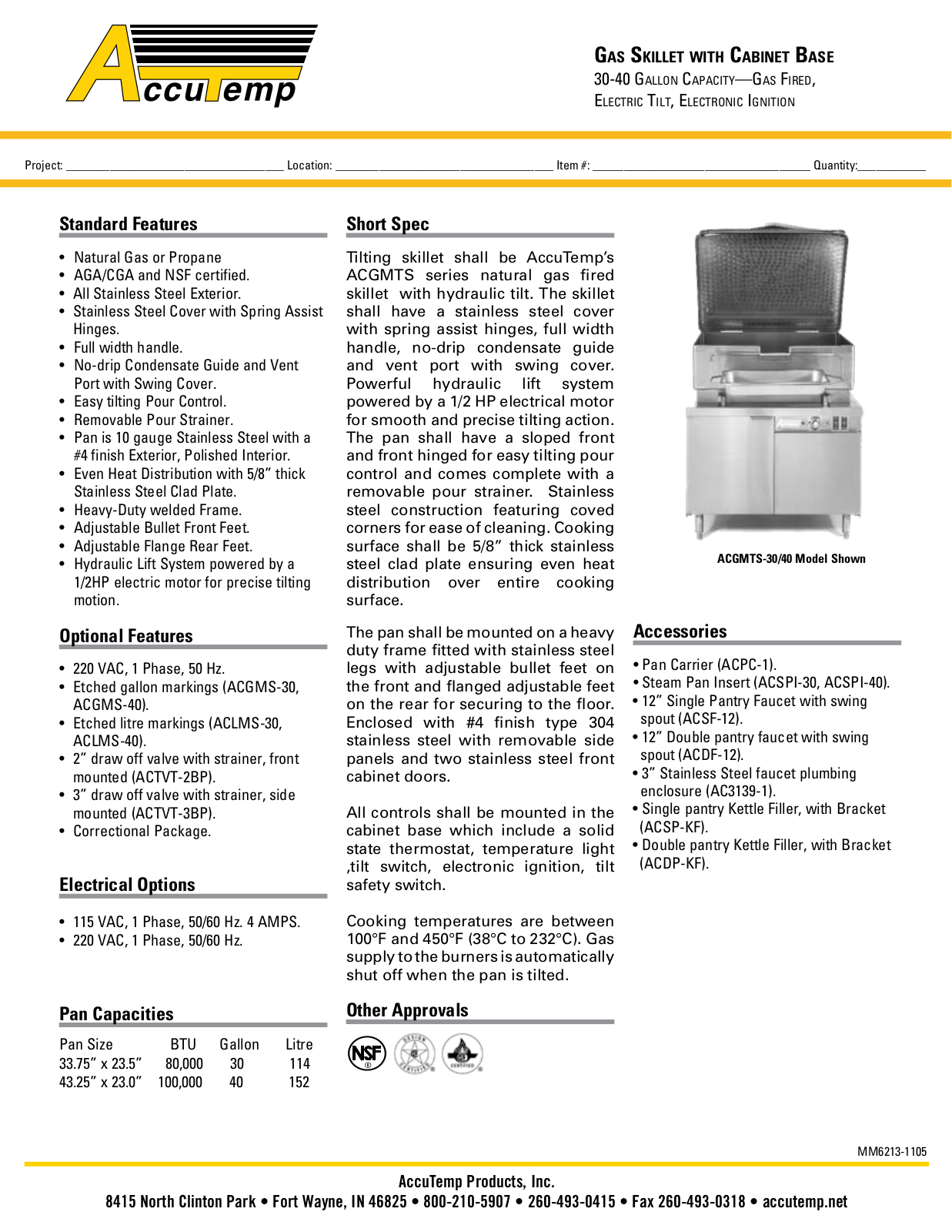 AccuTemp ACGMTS-30 User Manual