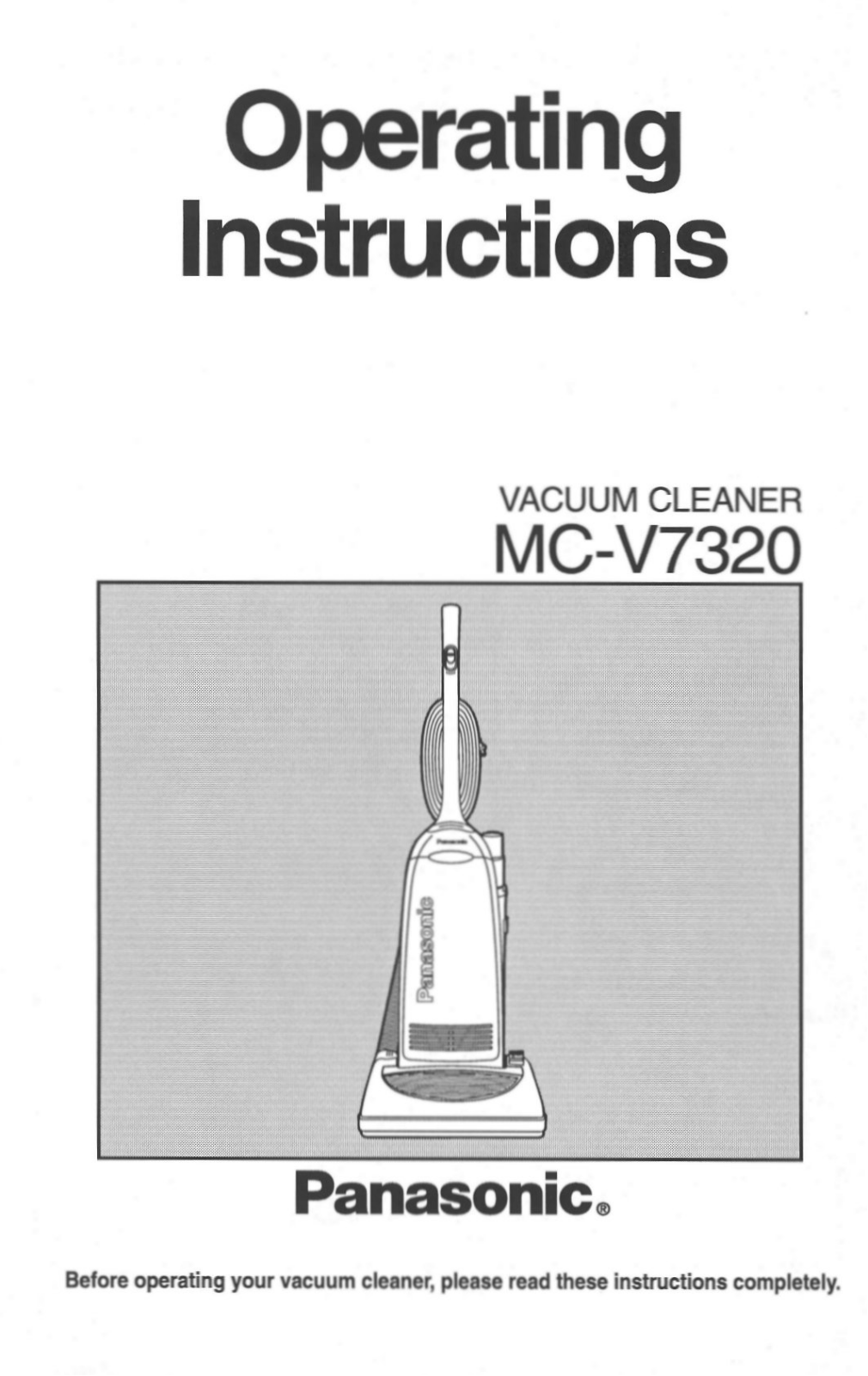 Panasonic MC-V7320 User Manual