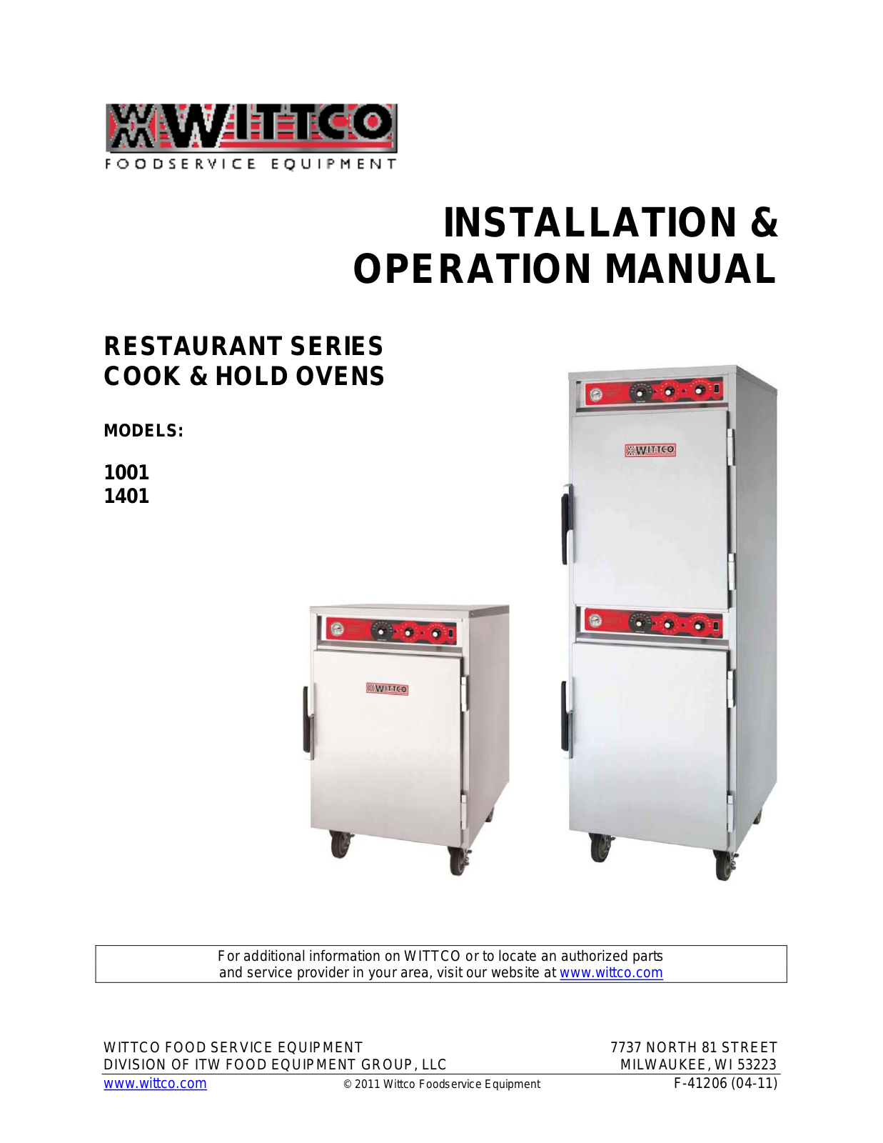 Wittco 1401 Installation Manual