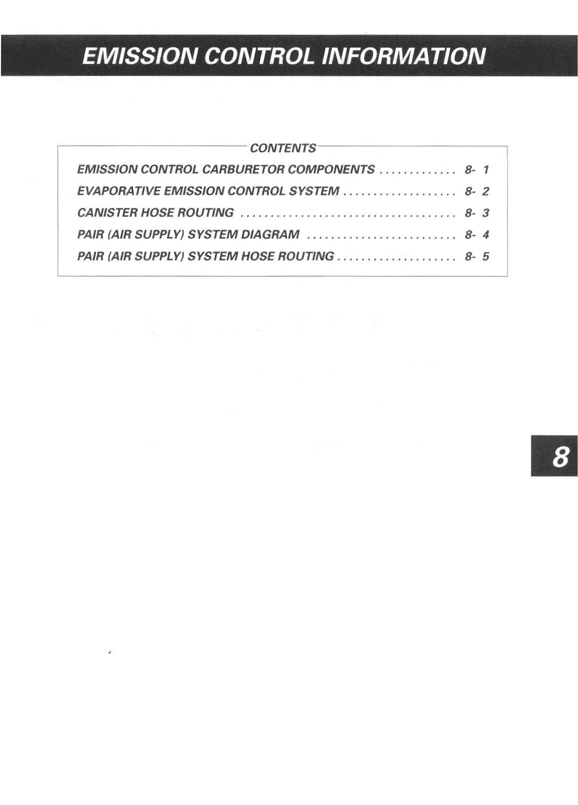 Suzuki GSF1200 1996 1997 Service Manual 9 EMISSIONS