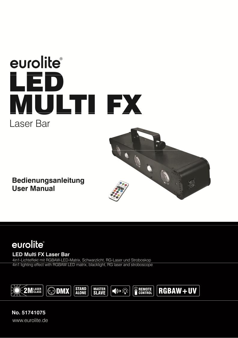 Eurolite LED Multi FX Laser Bar operation manual