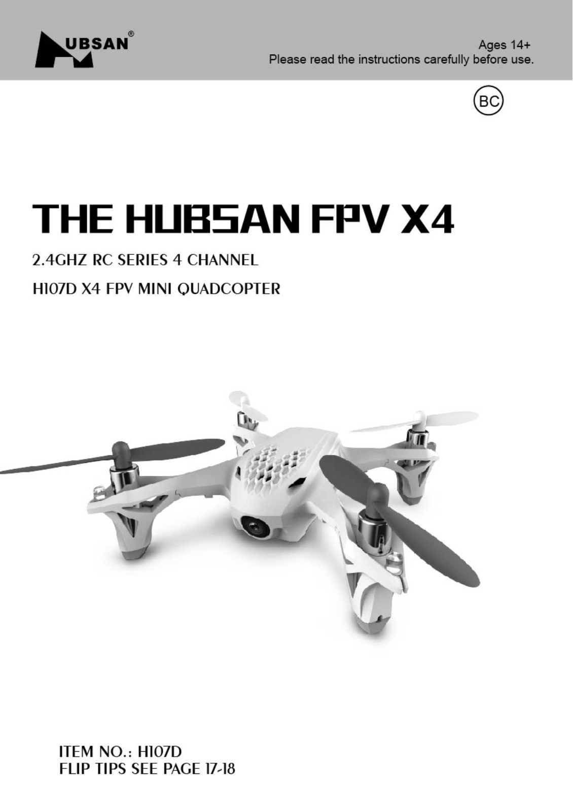 HUBSAN H107D-B2 User manual