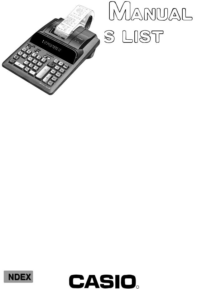 Casio DR-120LB, DL-200L, DL-210L, DR-320B Service Manual