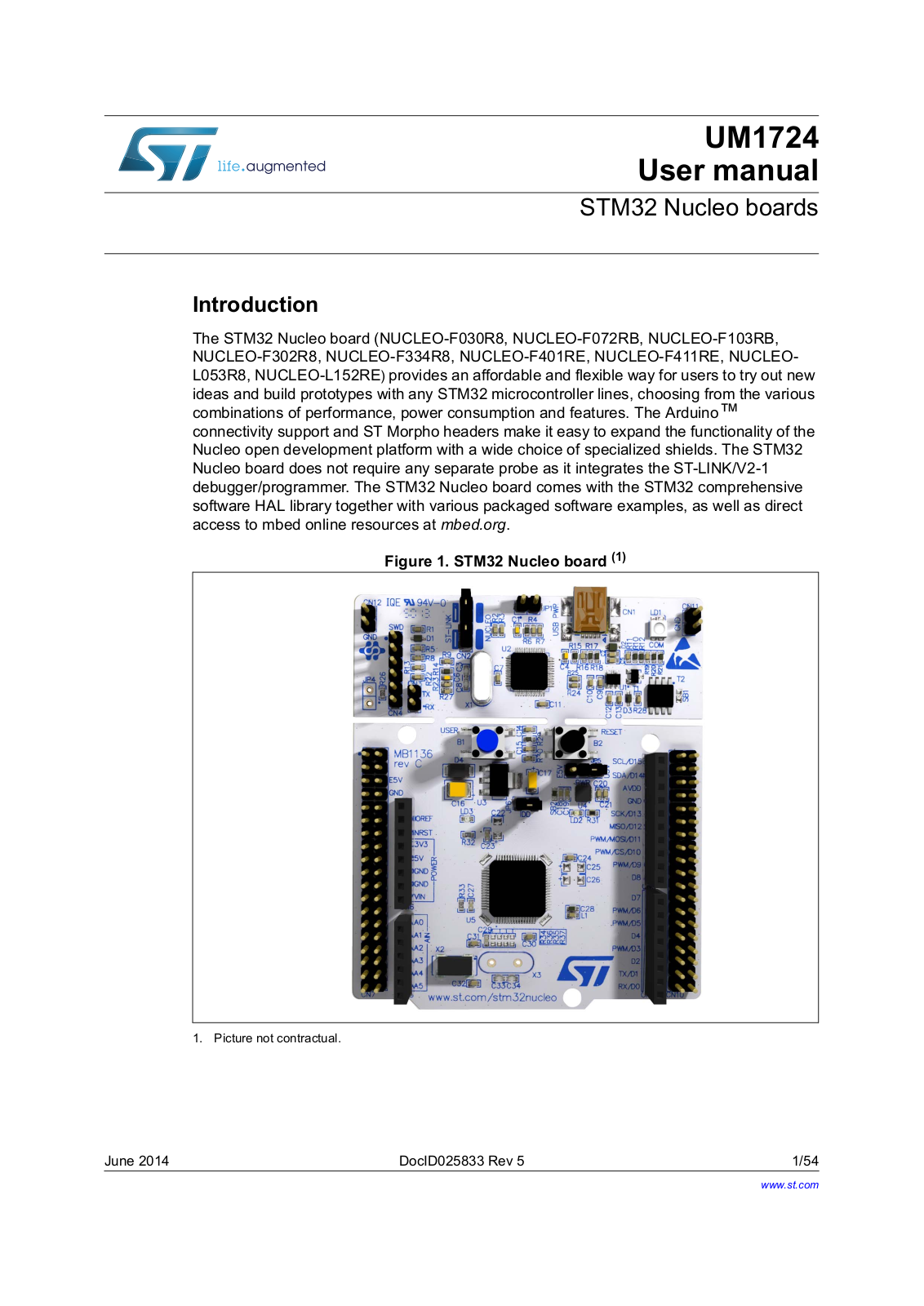 STMicroelectronics Nucleo-64 User Manual