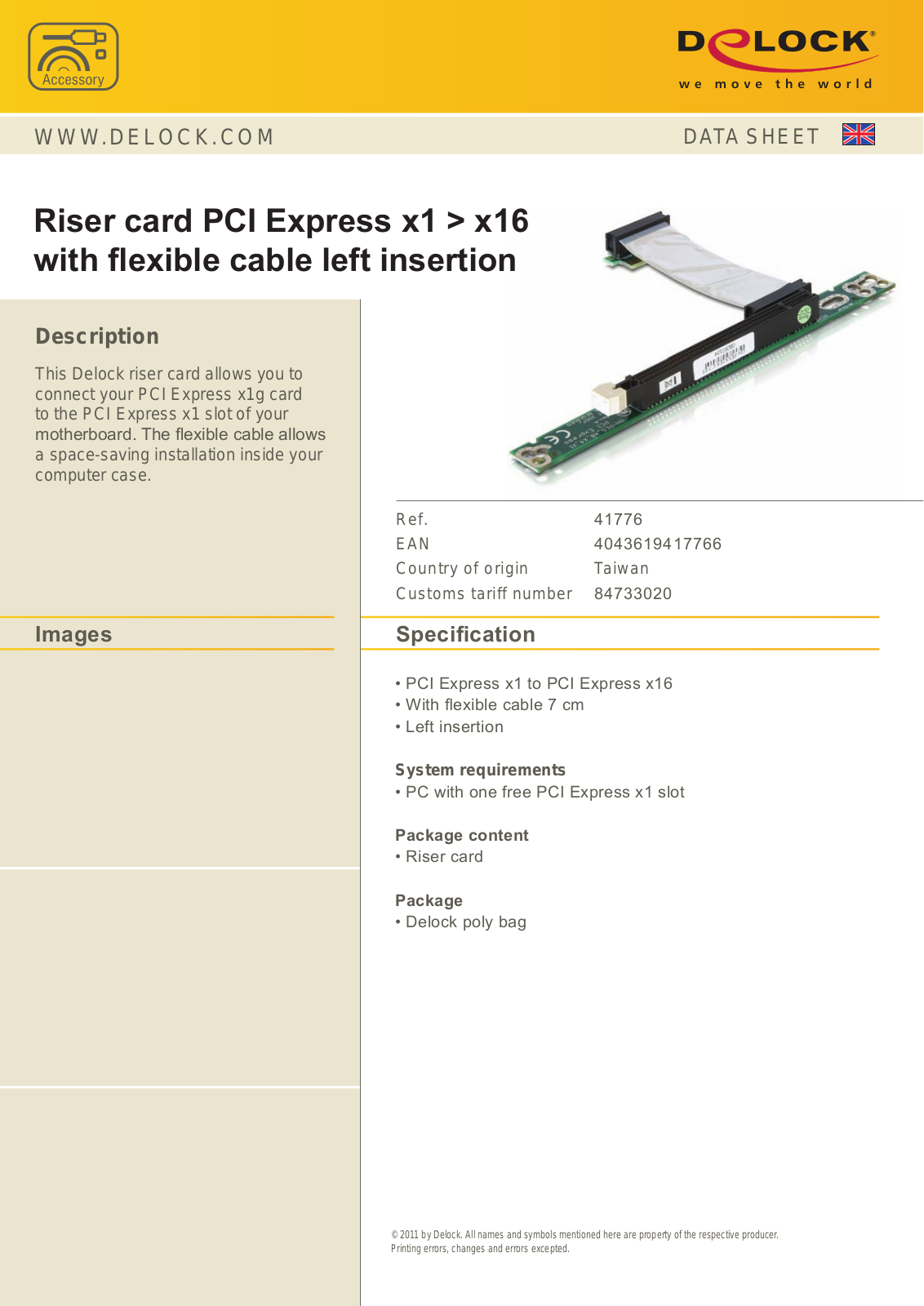 DeLOCK 41776 User Manual