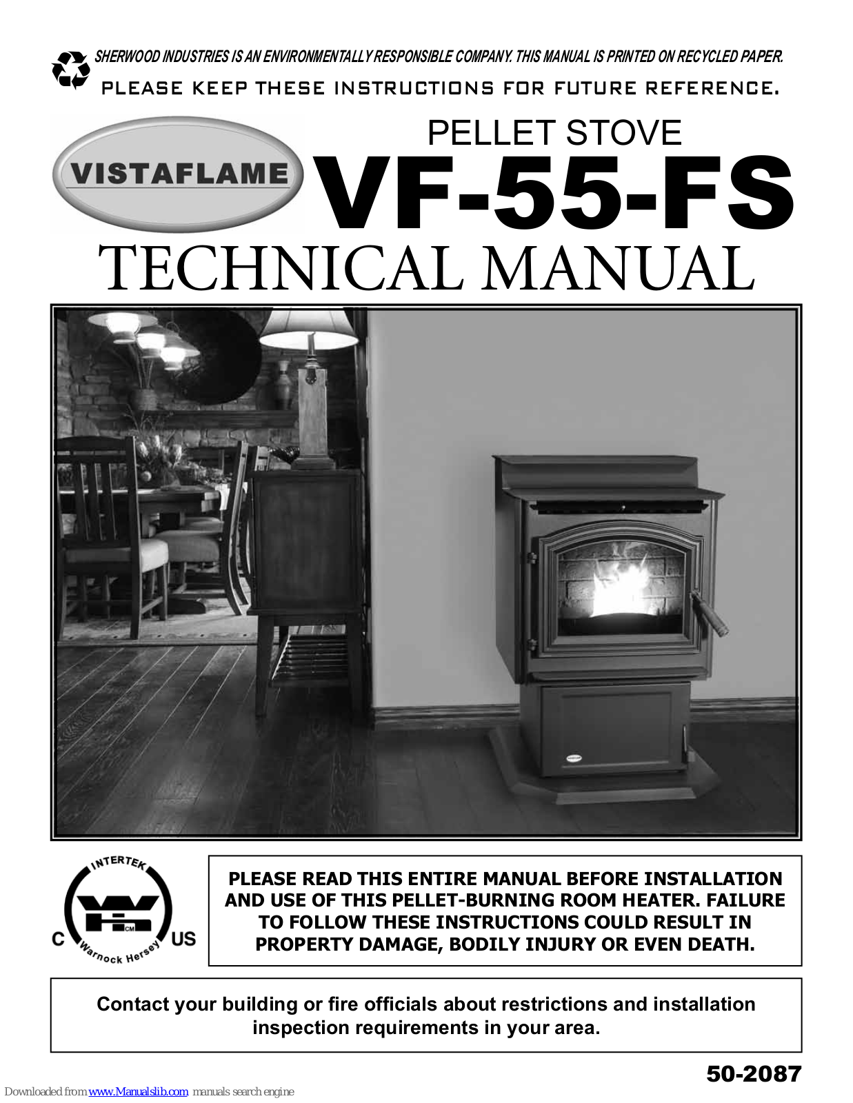 Vistaflame VF-55-FS Technical Manual