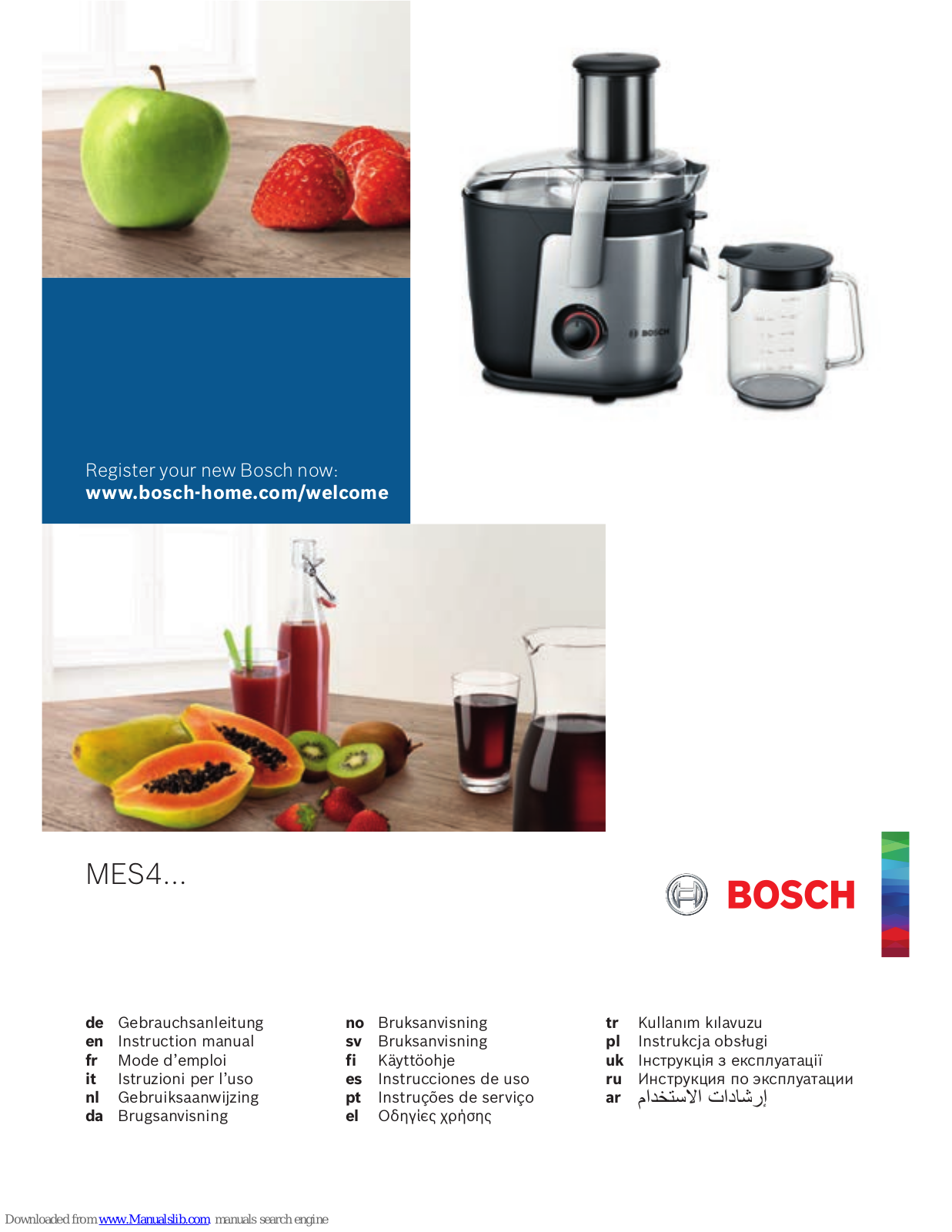 Bosch MES4 series, MES25 Series, MES35 Series Instruction Manual