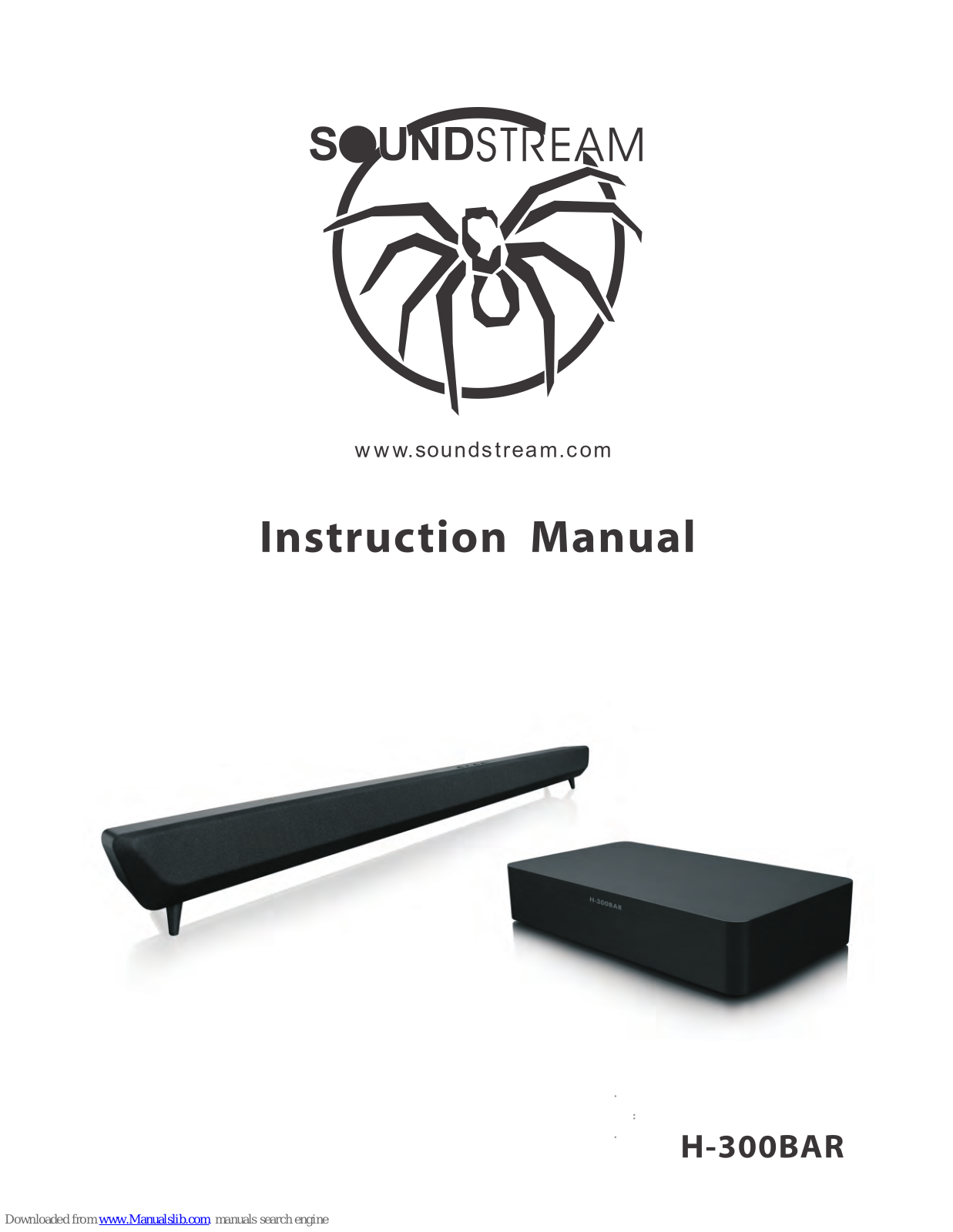 Soundstream H-300BAR Instruction Manual