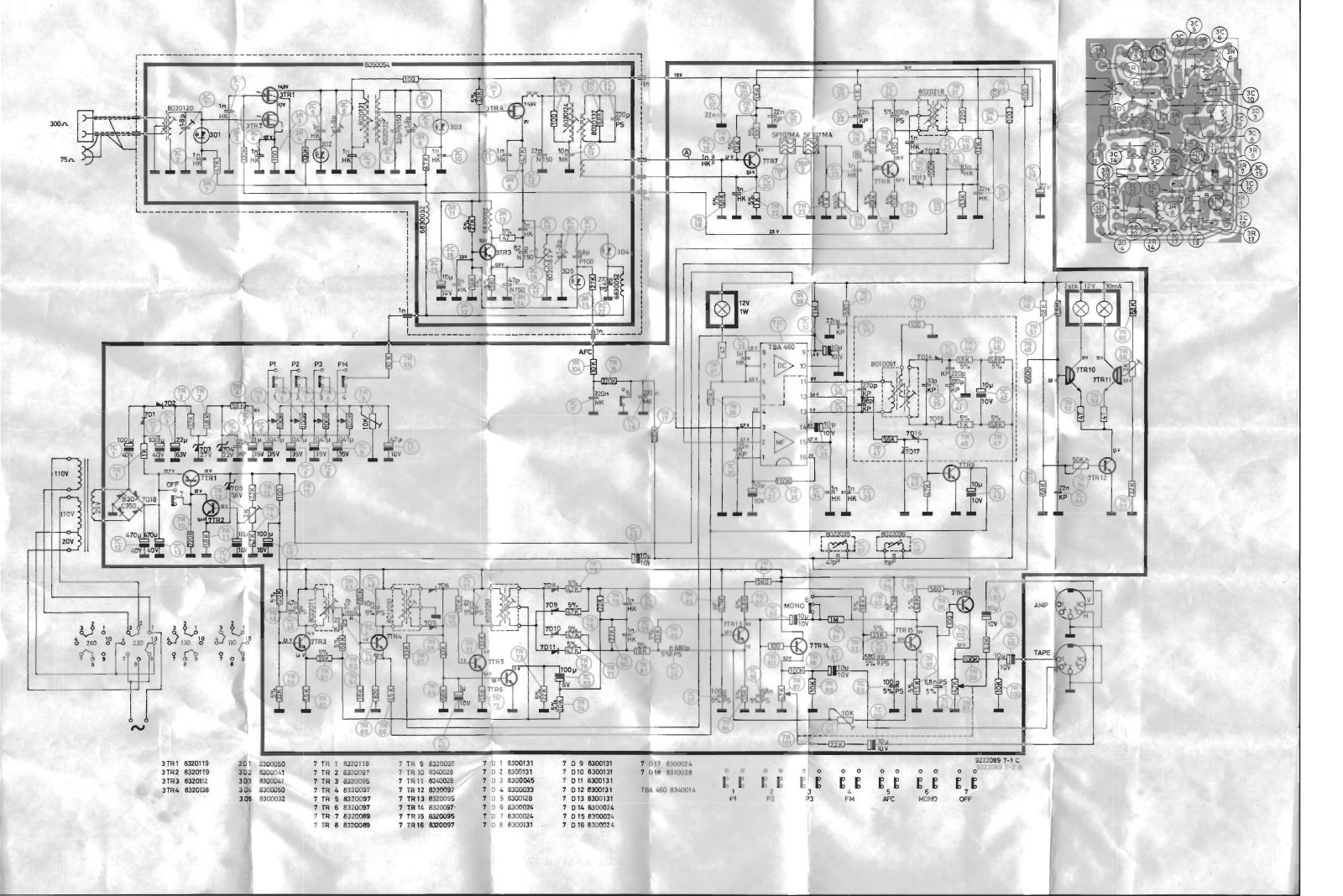 Bang and Olufsen Beomaster 1700 Schematic