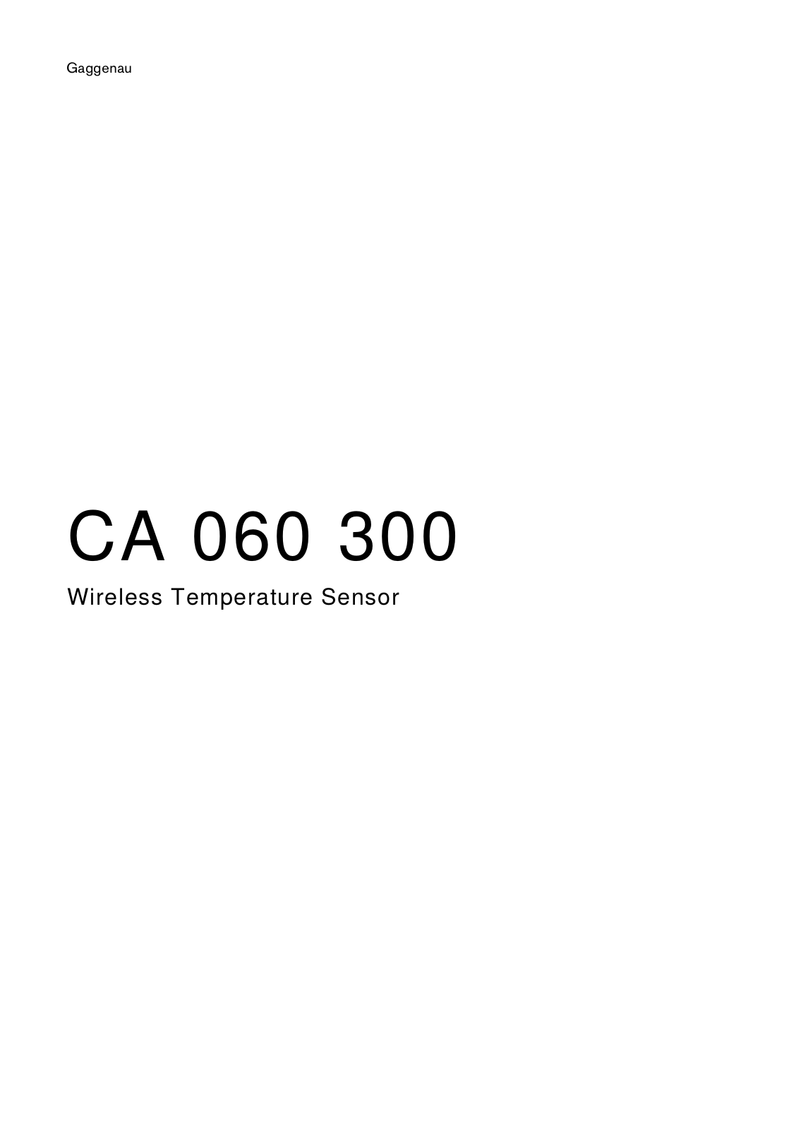 Gaggenau CI 290 110 Service Manual