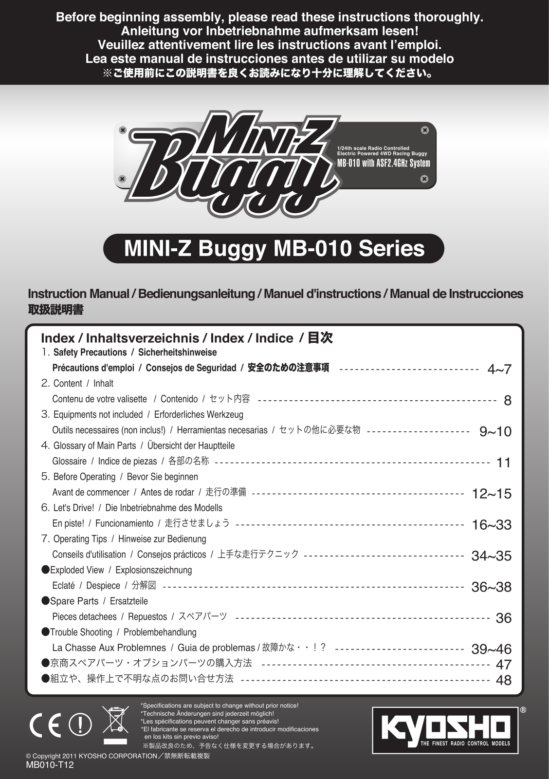 KYOSHO MINI-Z Buggy User Manual