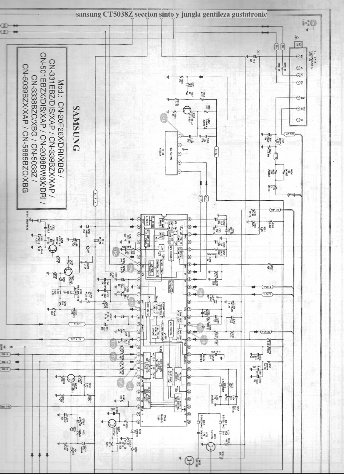 SAMSUNG CN20F26X, CN20F26DRI, CN20F26XBG, CN331EBZ, CN331DISCN Diagram