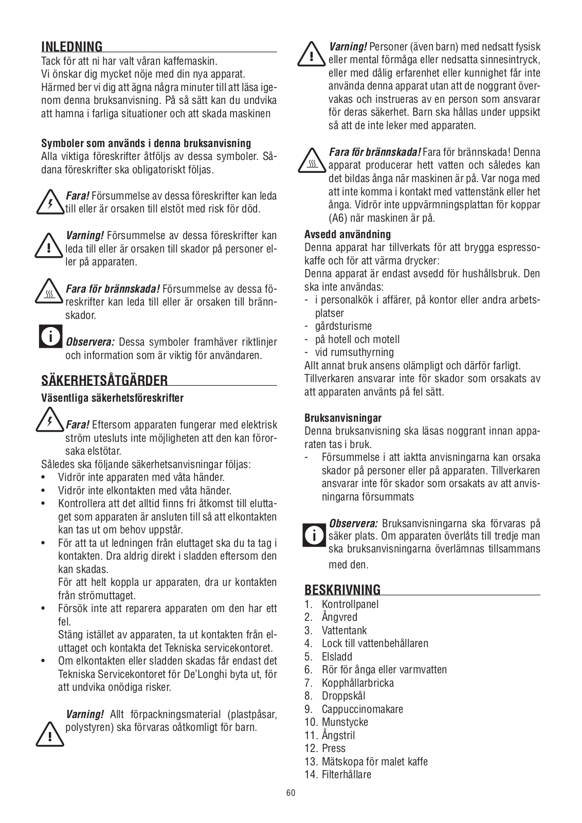 Delonghi ECO 310 Instructions Manual