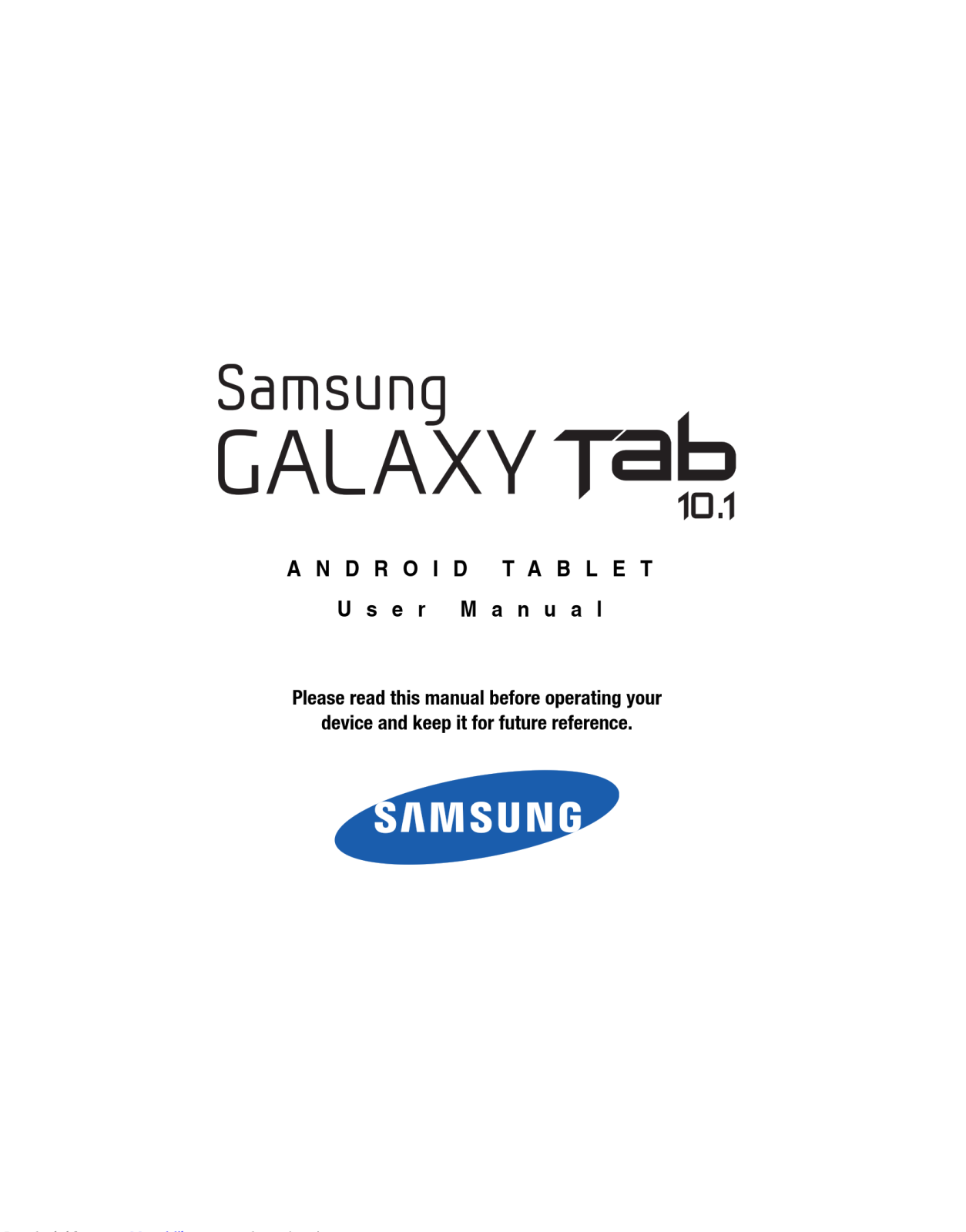 Samsung Galaxy Tab 10.1 User Manual