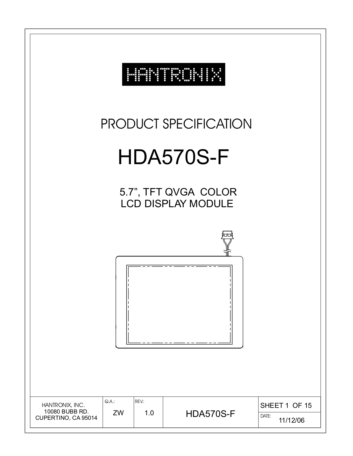 HANTRONIX HDA570S-F Datasheet