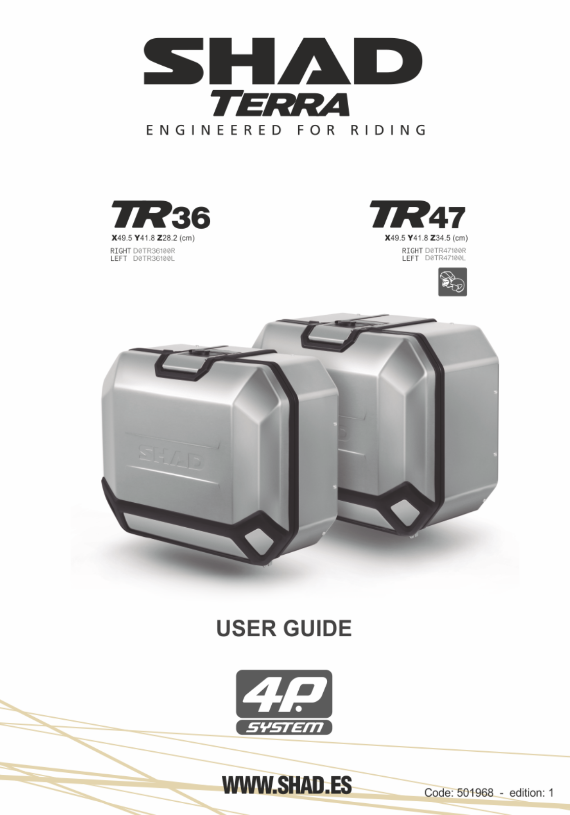 Shad Terra TR36, TR47 Instruction manual