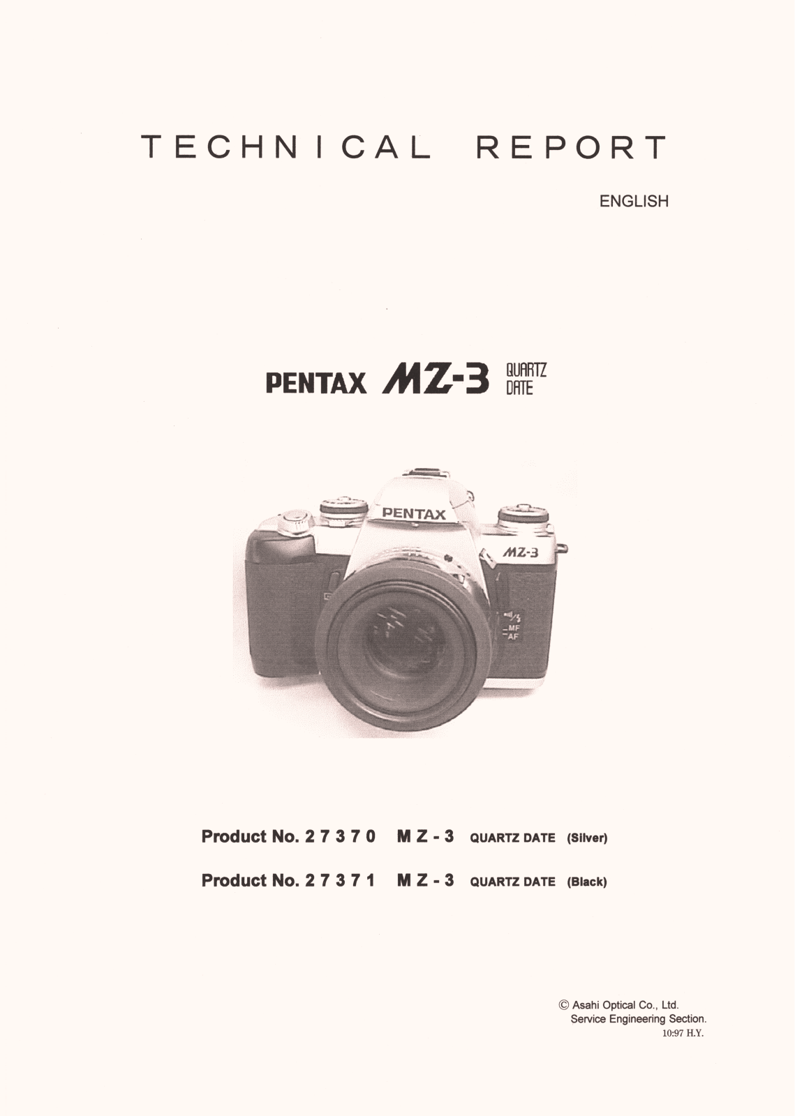 Pentax MZ-3 Service Manual