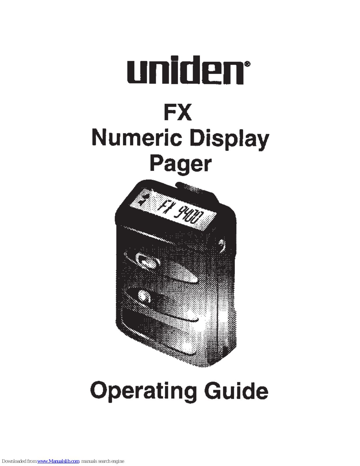 Uniden FX9400, FX Operating Manual