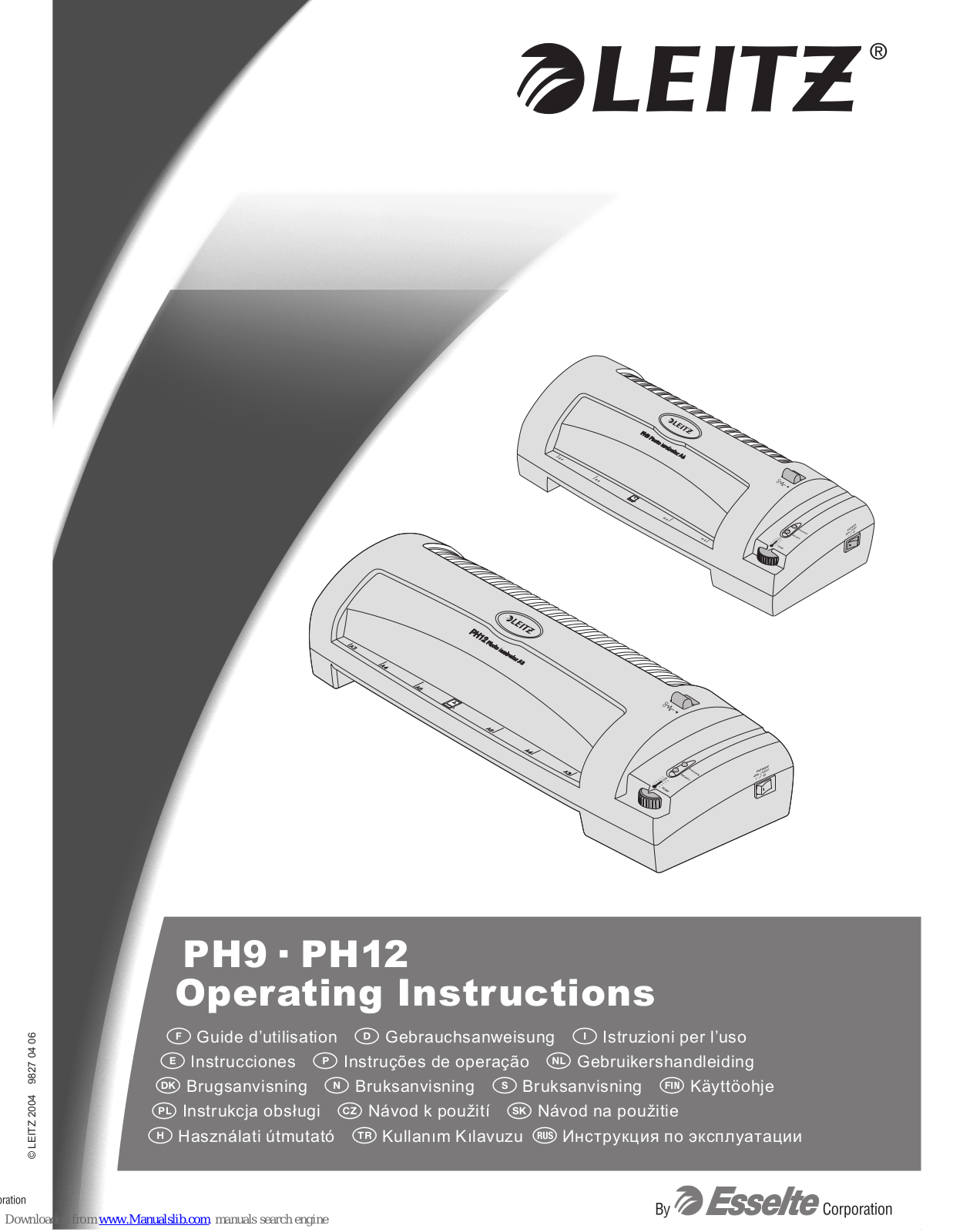 LEITZ PH9, PH12 Operating Instructions Manual - ManualMachine.com
