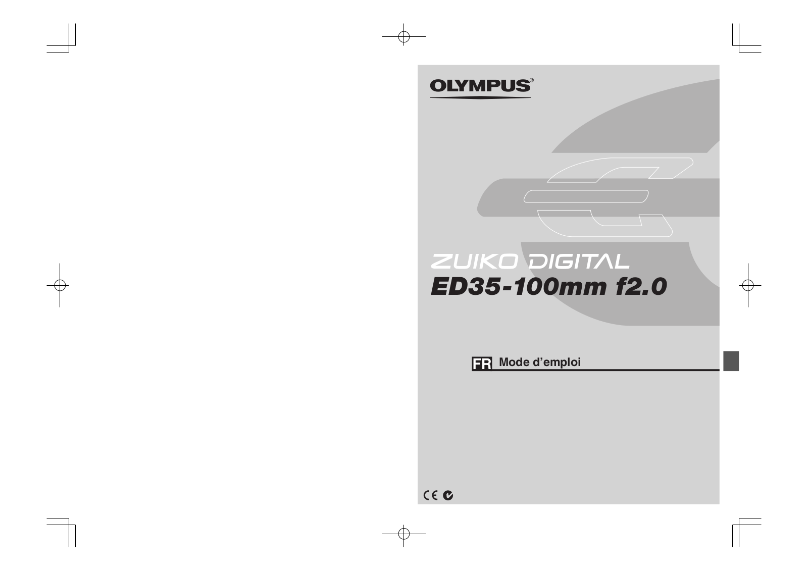OLYMPUS ZUIKO DIGITAL ED35-100mm f2.0 User Manual