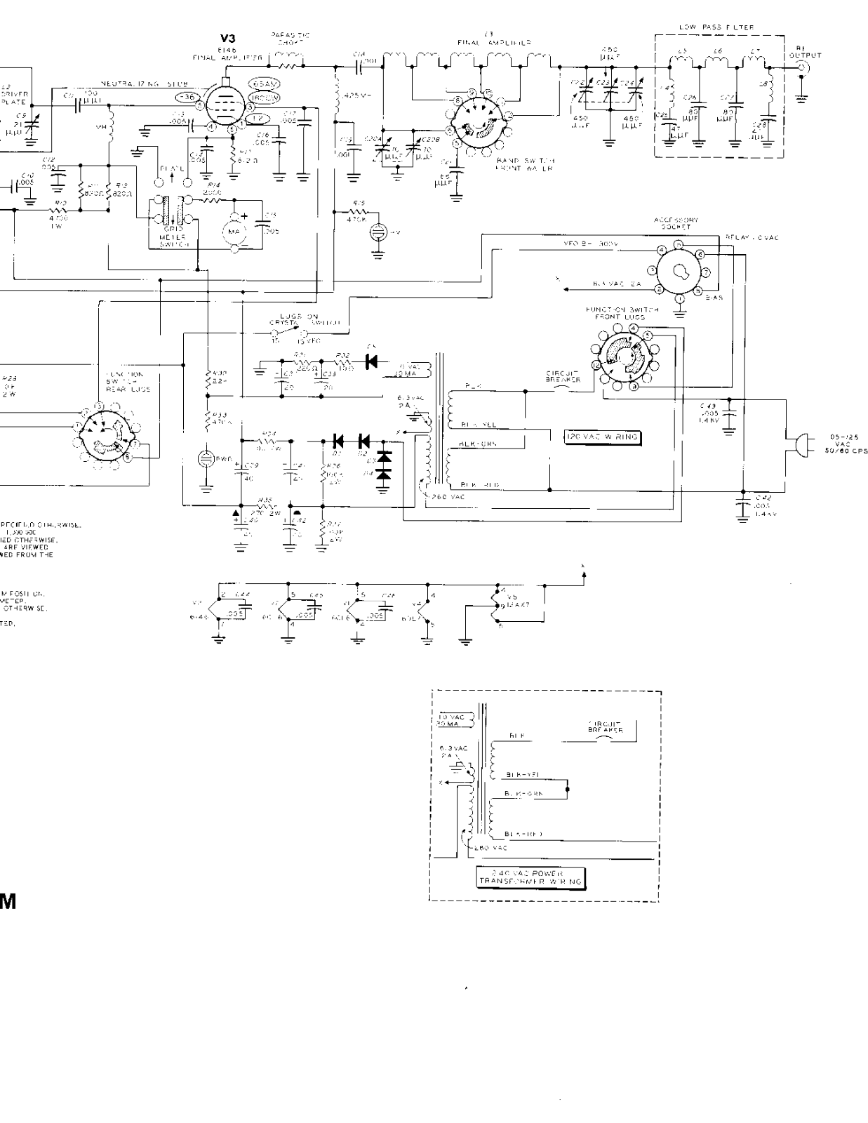 HEATHKIT DX-60 SCHEMATIC