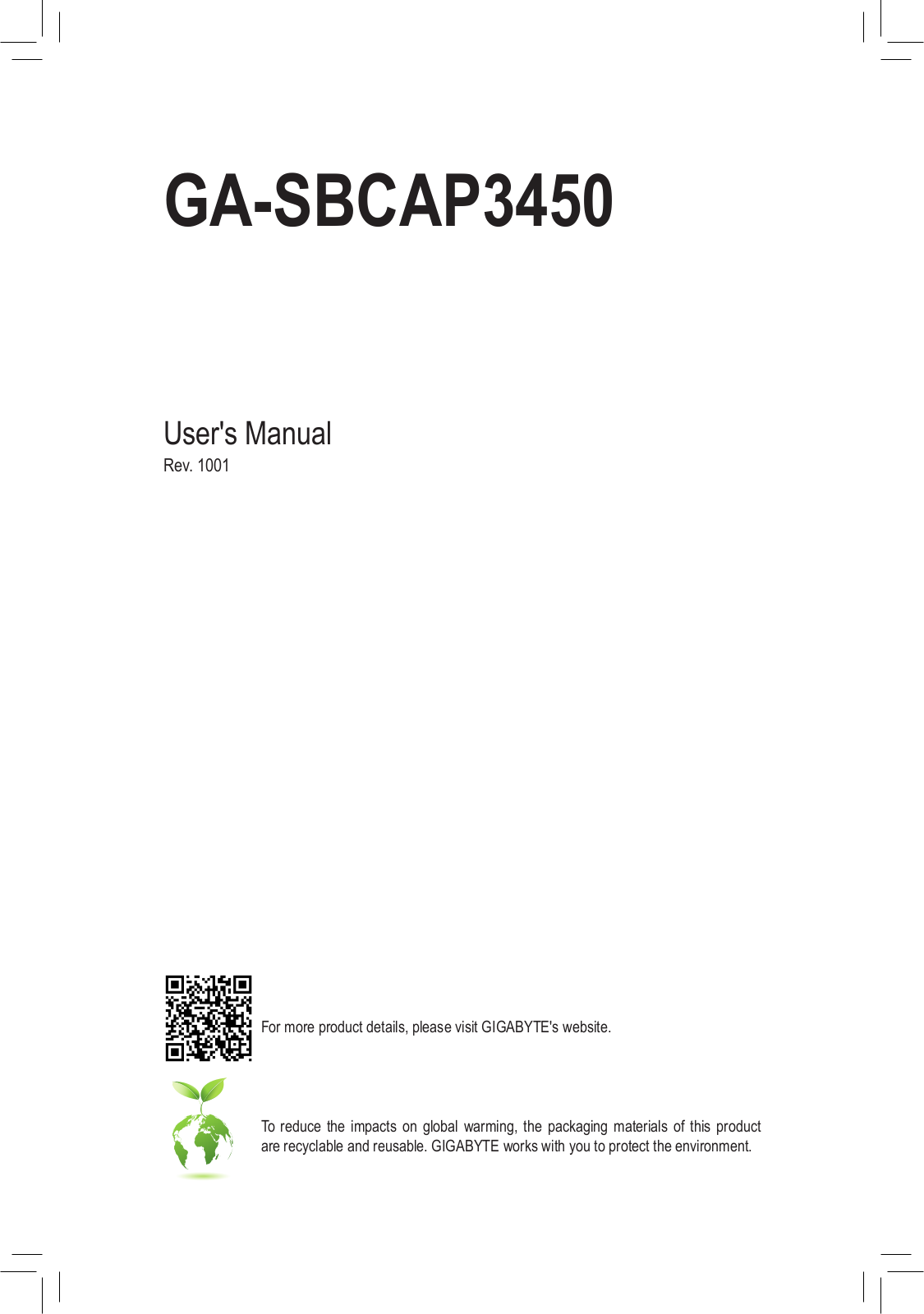 Gigabyte GA-SBCAP3450 User Manual