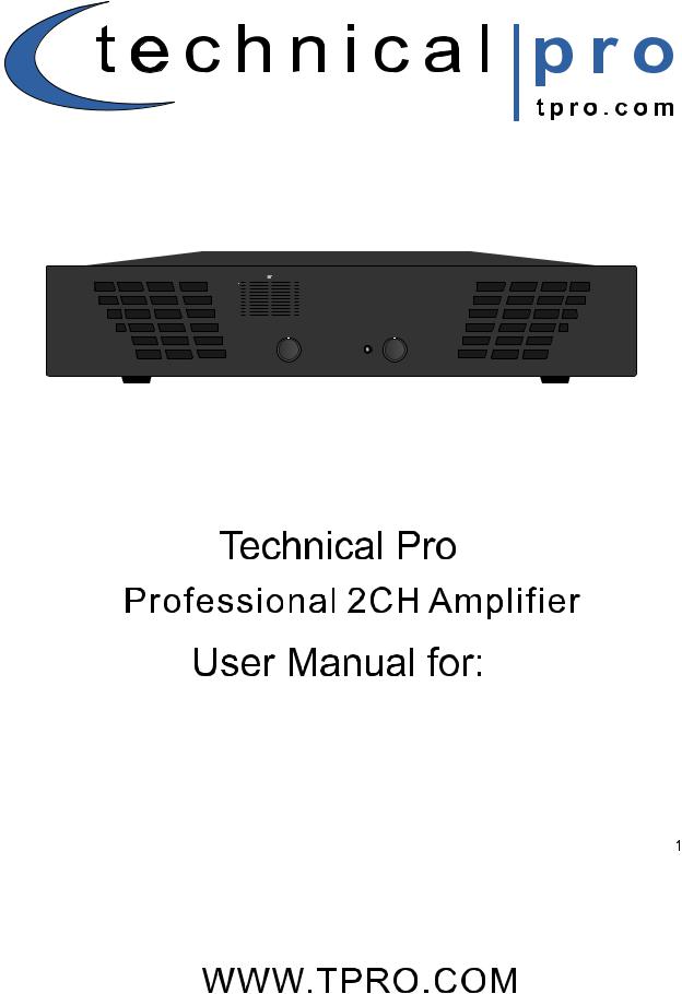 Technical Pro AX3000 User Manual
