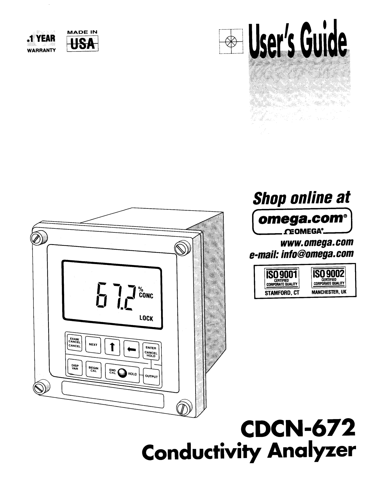 Omega Products CDCN-672 Installation  Manual