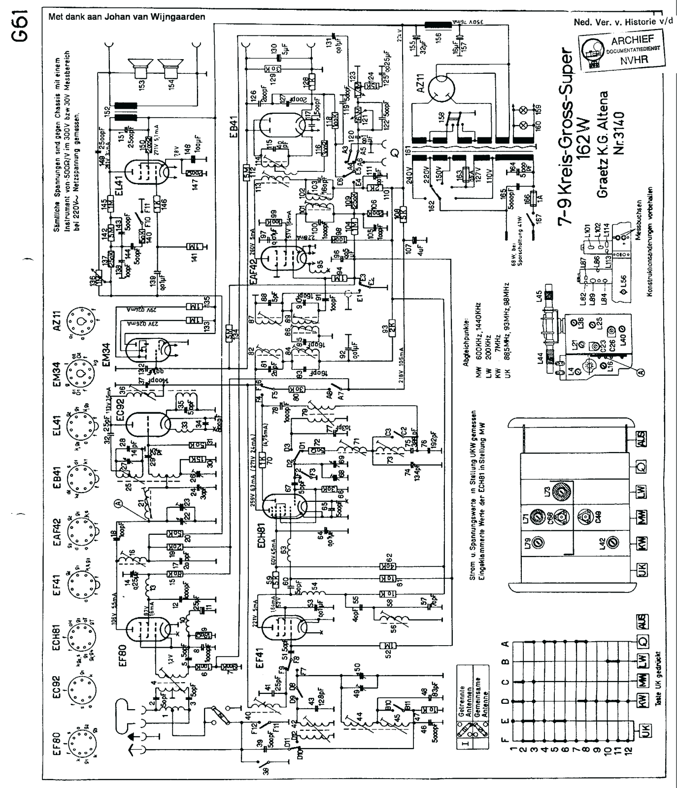 Graetz 162W Schematic