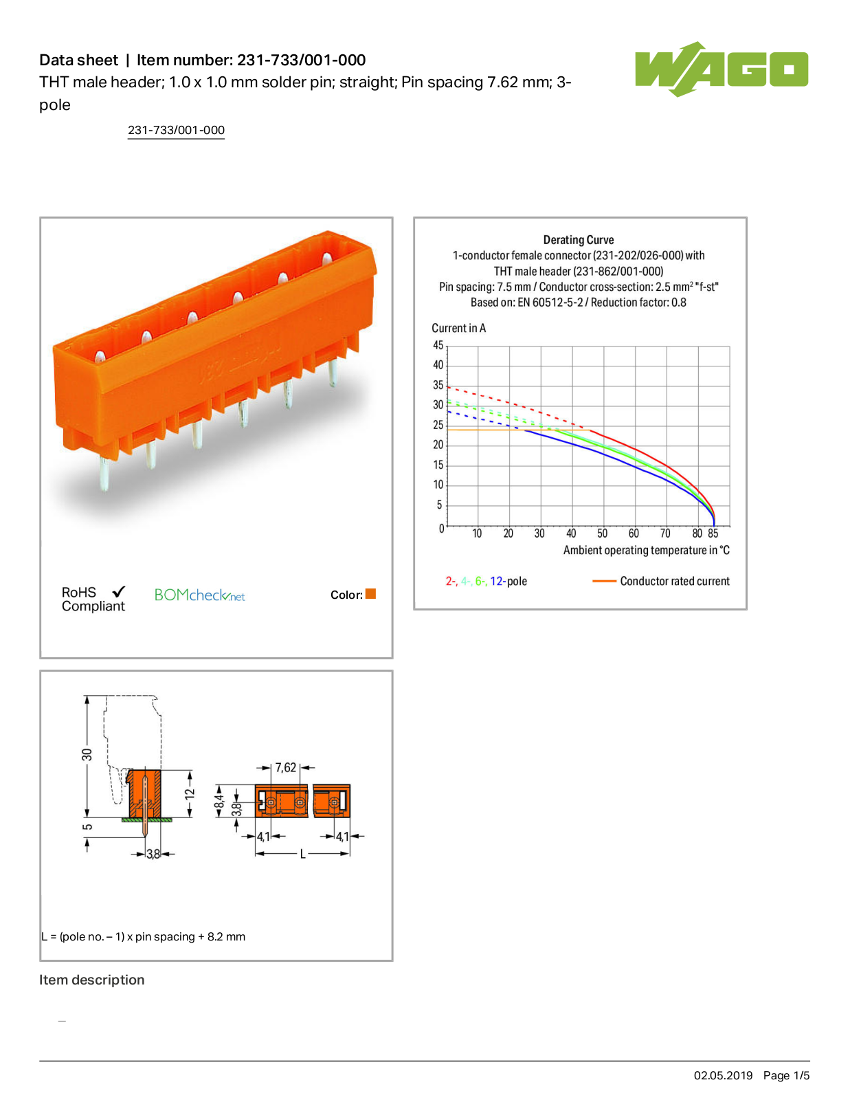 Wago 231-733/001-000 Data Sheet