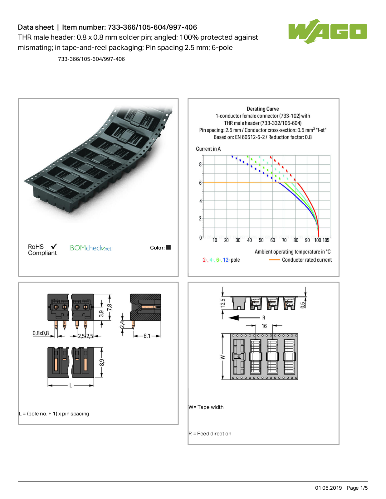 Wago 733-366/105-604/997-406 Data Sheet