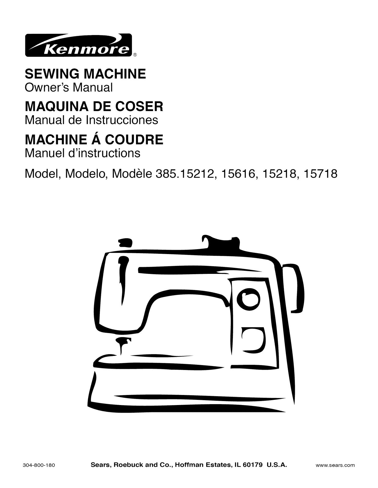 Kenmore 15616, 15718, 385.1 521 2, 15218 User Manual - ManualMachine.com