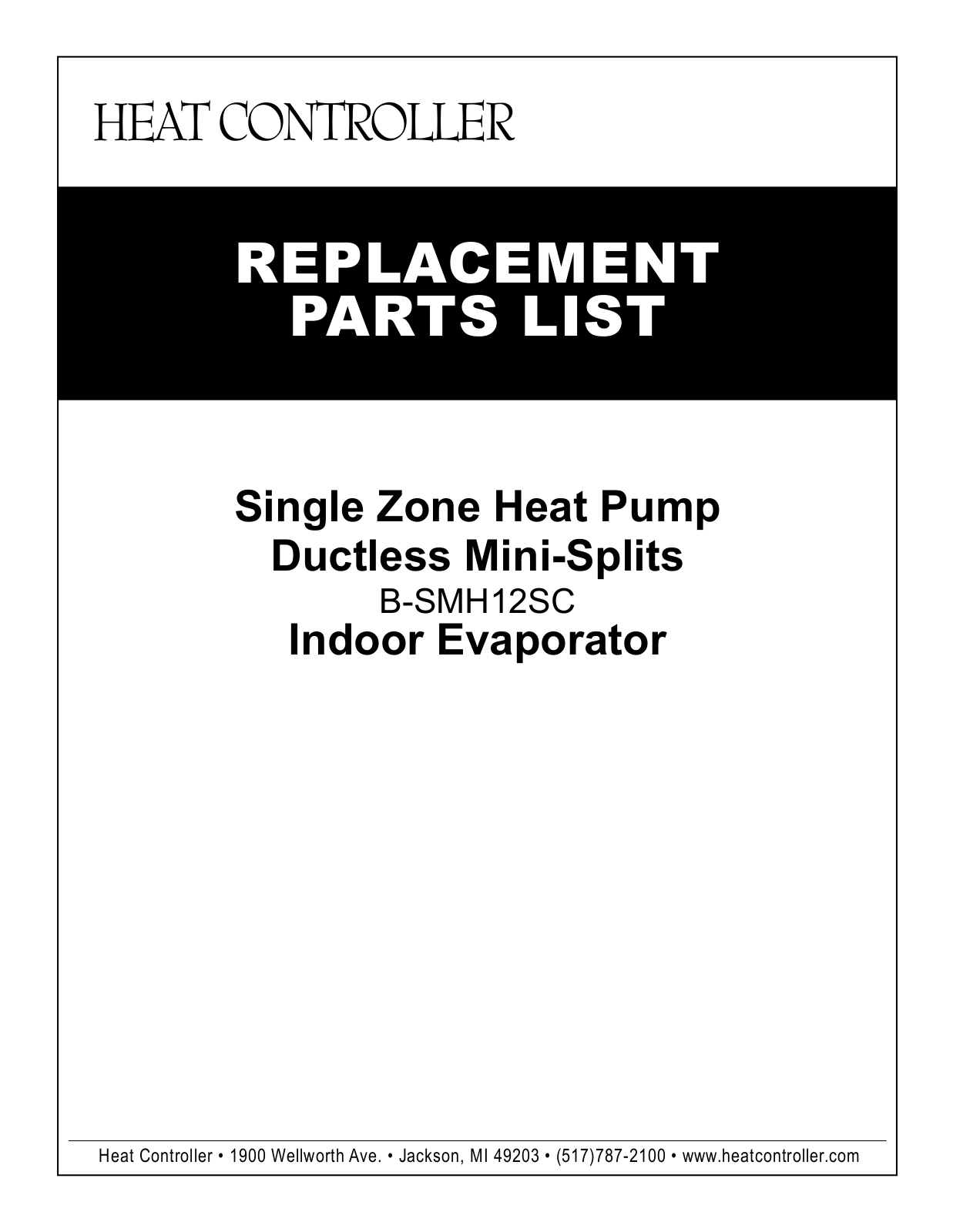 Comfort-aire B-smh12sc Owner's Manual