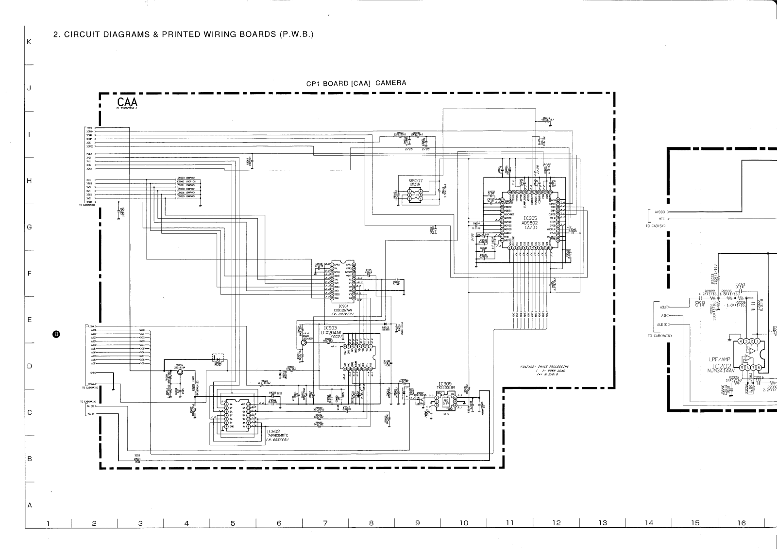 SANYO VPC-X350EX, VPC-X350E, VPC-X350 CIRCUIT DIAGRAMS