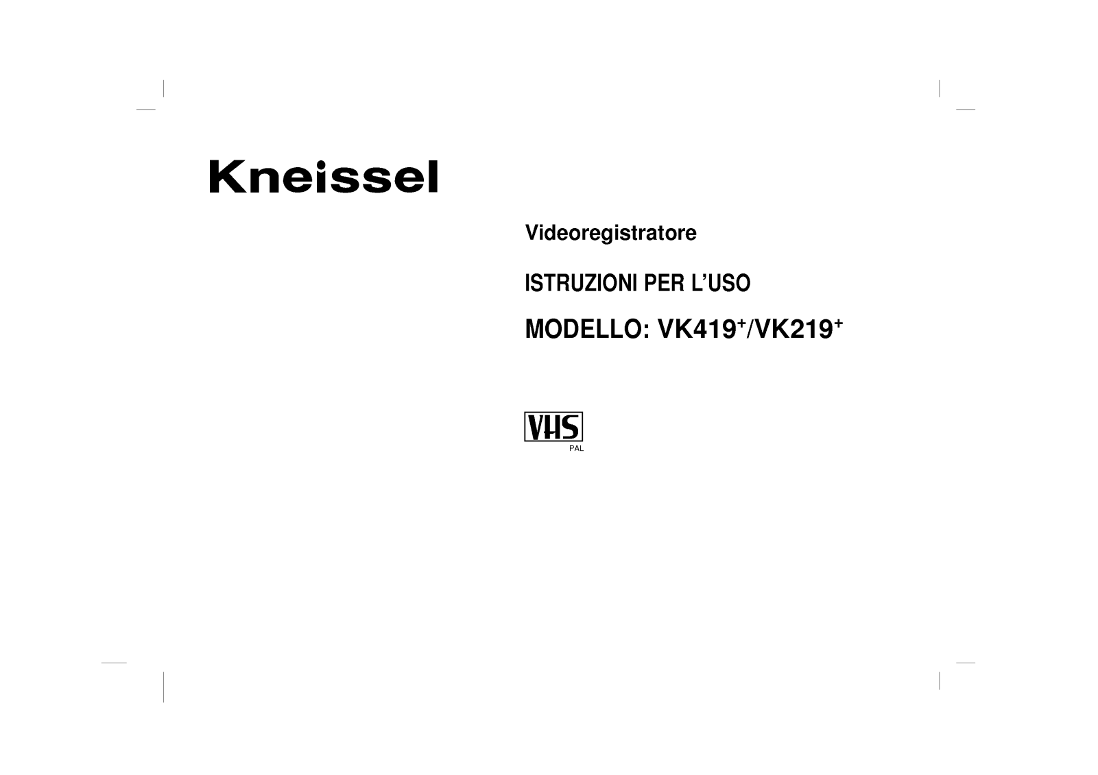 kneissel vk419+, vk219+ User Manual