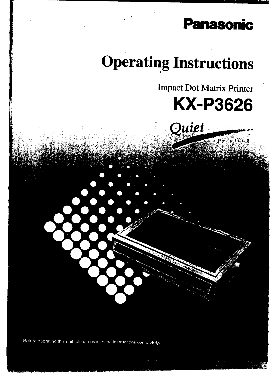 Panasonic KX-P3626 User Manual