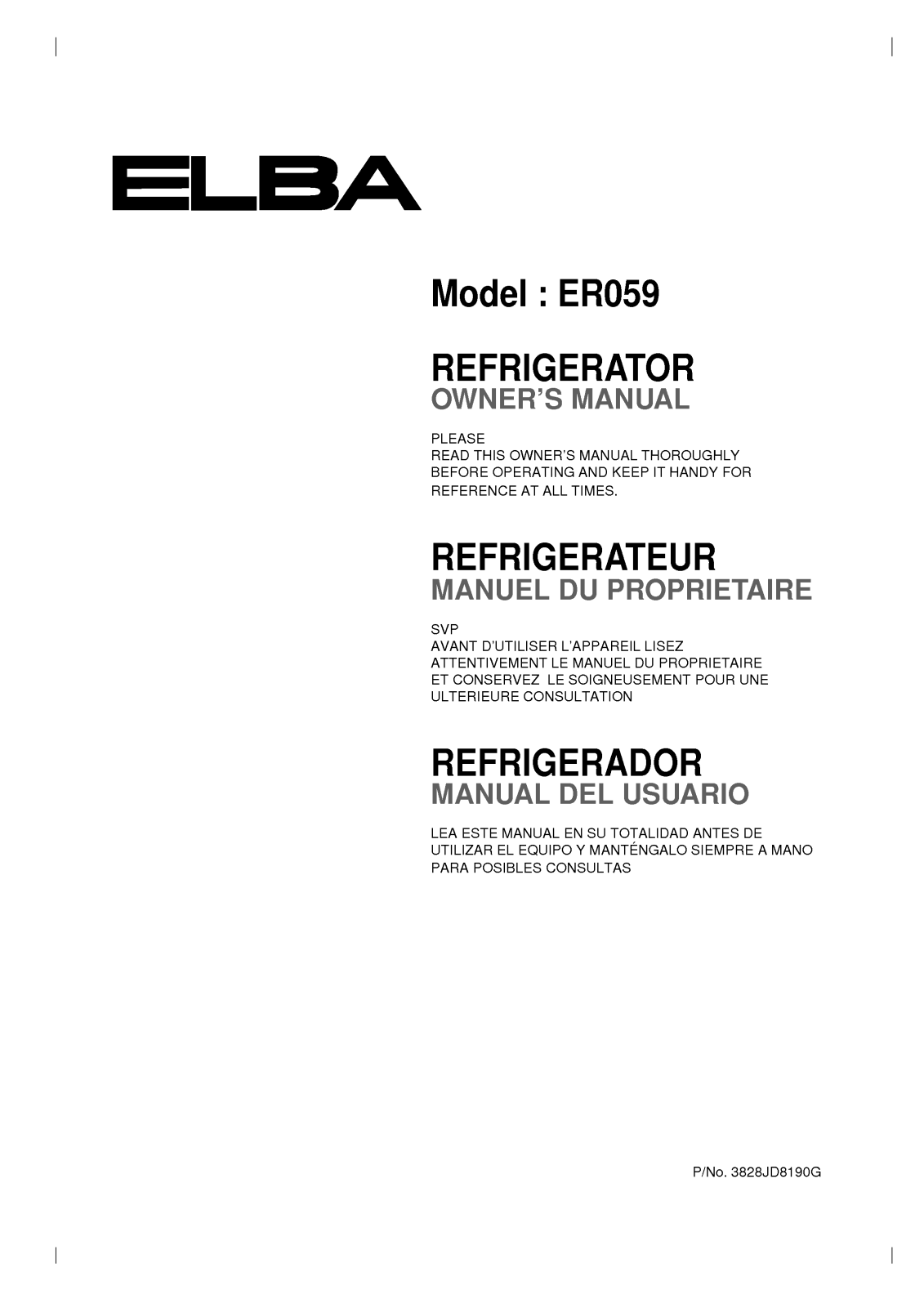 LG ER059 User Manual