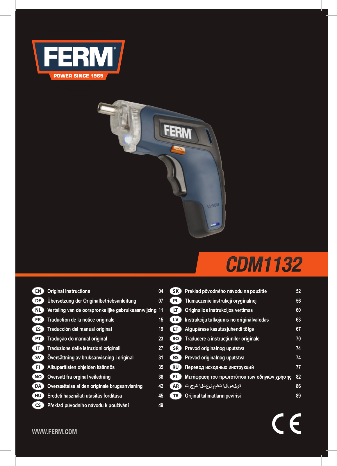 Ferm CDM1132 User guide - ManualMachine.com